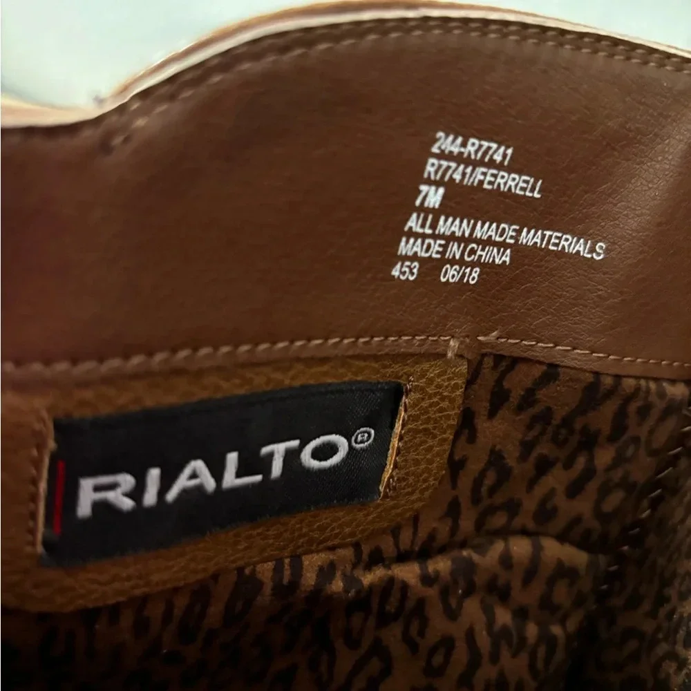 NWOT Rialto Ferrell Cognac Knee High Studded Riding Boots
